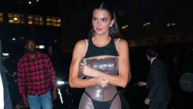 Kendall Jenner pushed the limits in see through bodysuit