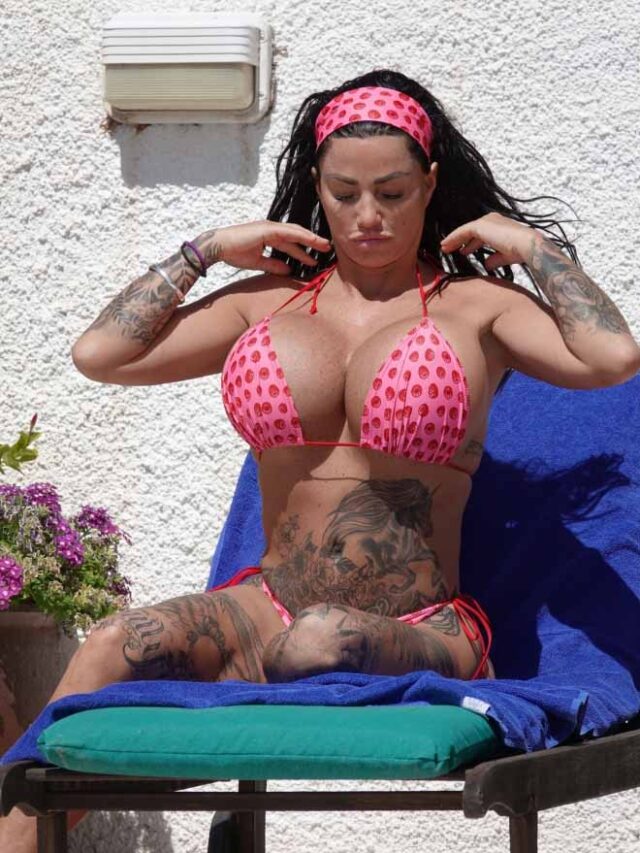 Katie Price shows off huge tattoo collection